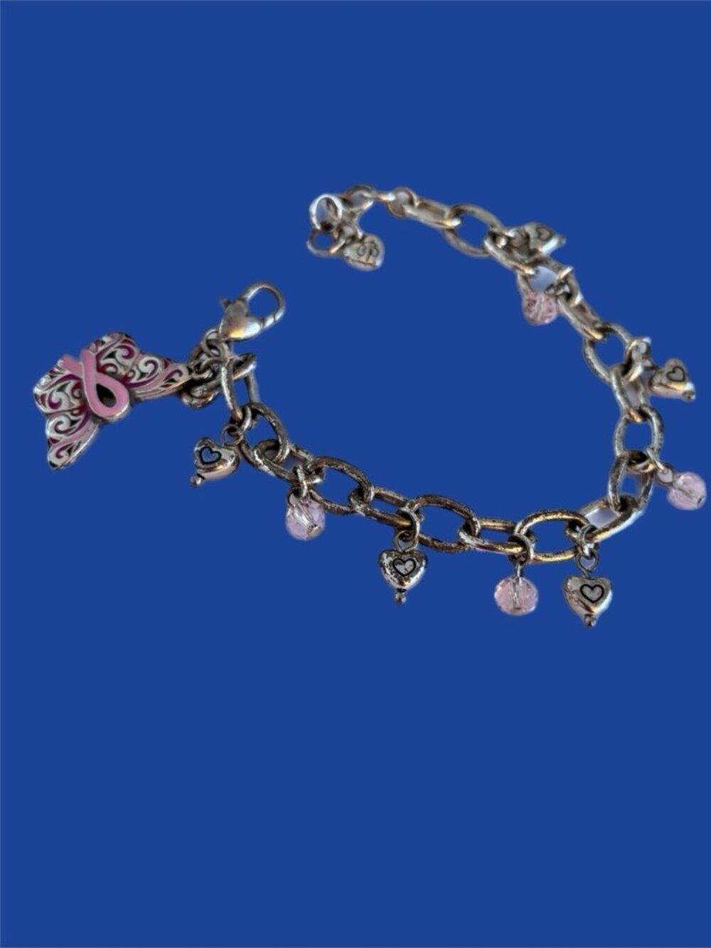 Brighton Power Of Pink Butterfly Breast Cancer Ribbon Bracelet. Retired 2017